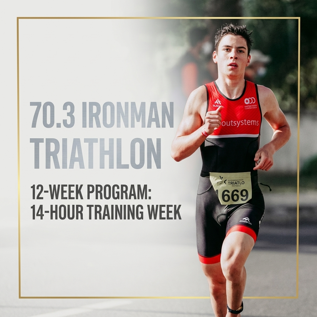 70.3 Ironman Triathlon 12-Week Program: 14-Hour Training Week