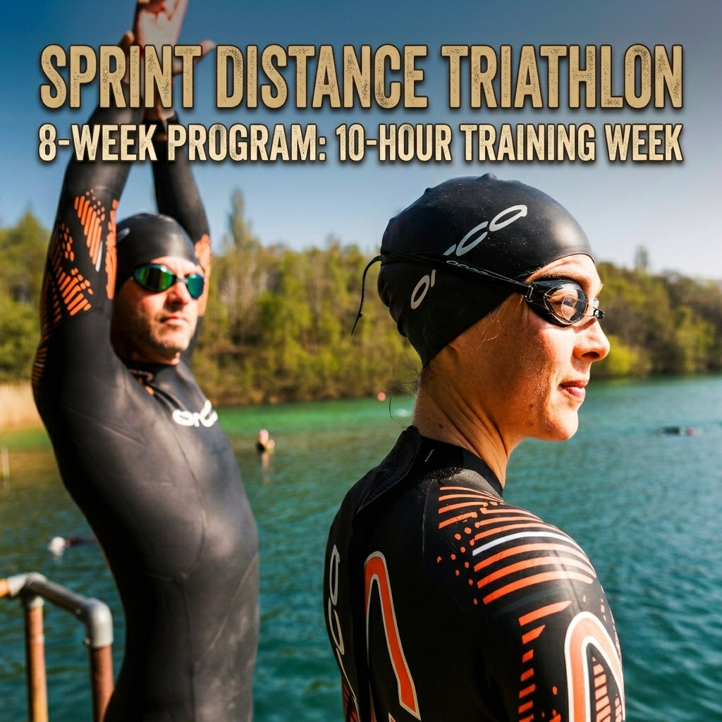 Sprint Distance Triathlon 8-Week Program: 10-Hour Training Week